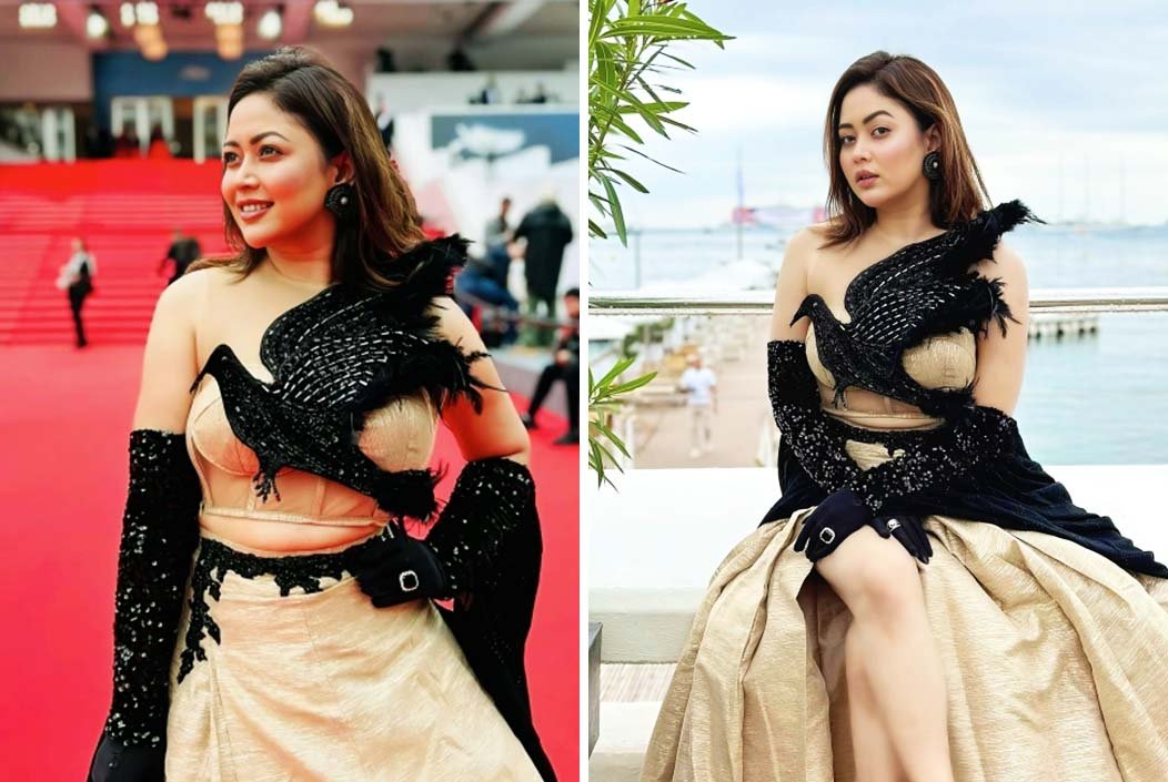 কান চলচ্চিত্র উৎসবে ‘কাক পোশাকে’ নজর কারলেন ভাবনা