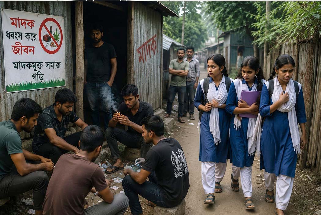 শেরপুরে মাদকের আখড়া উচ্ছেদের দাবি এলাকাবাসীর