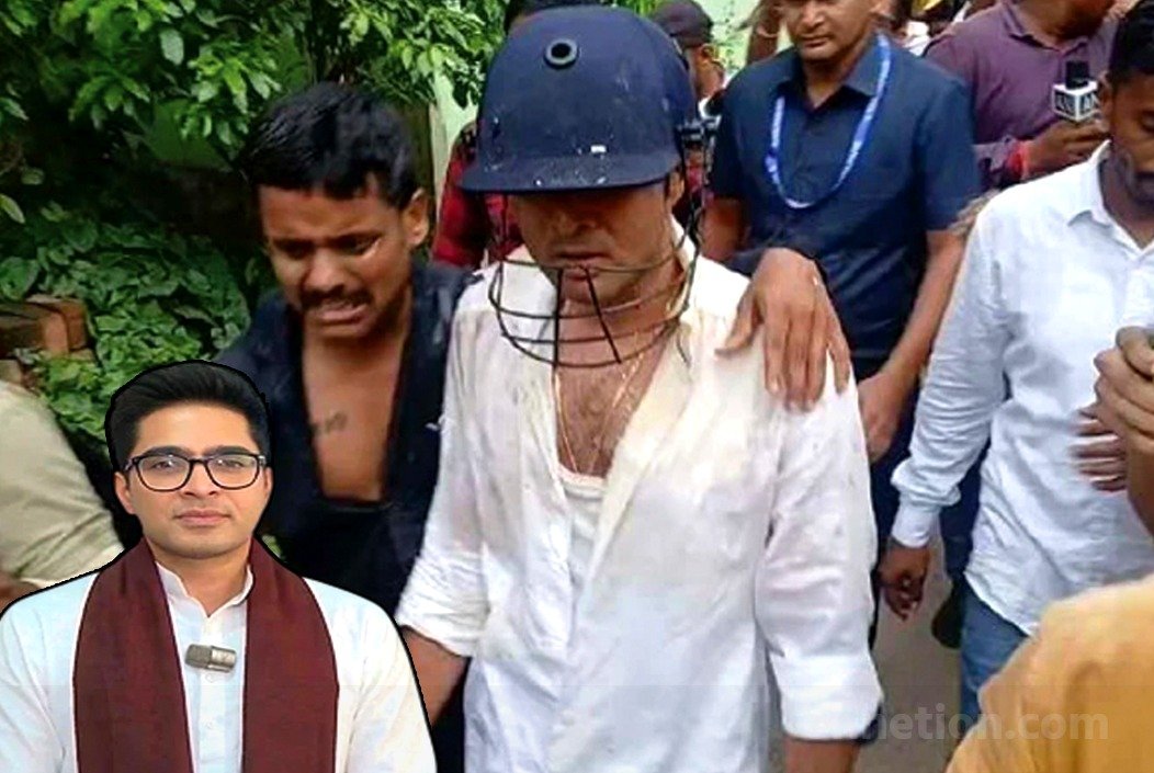 চোর স্লোগানে অভিষেককে ঘেরাও, কড়া পাহারায় উদ্ধার করল পুলিশ