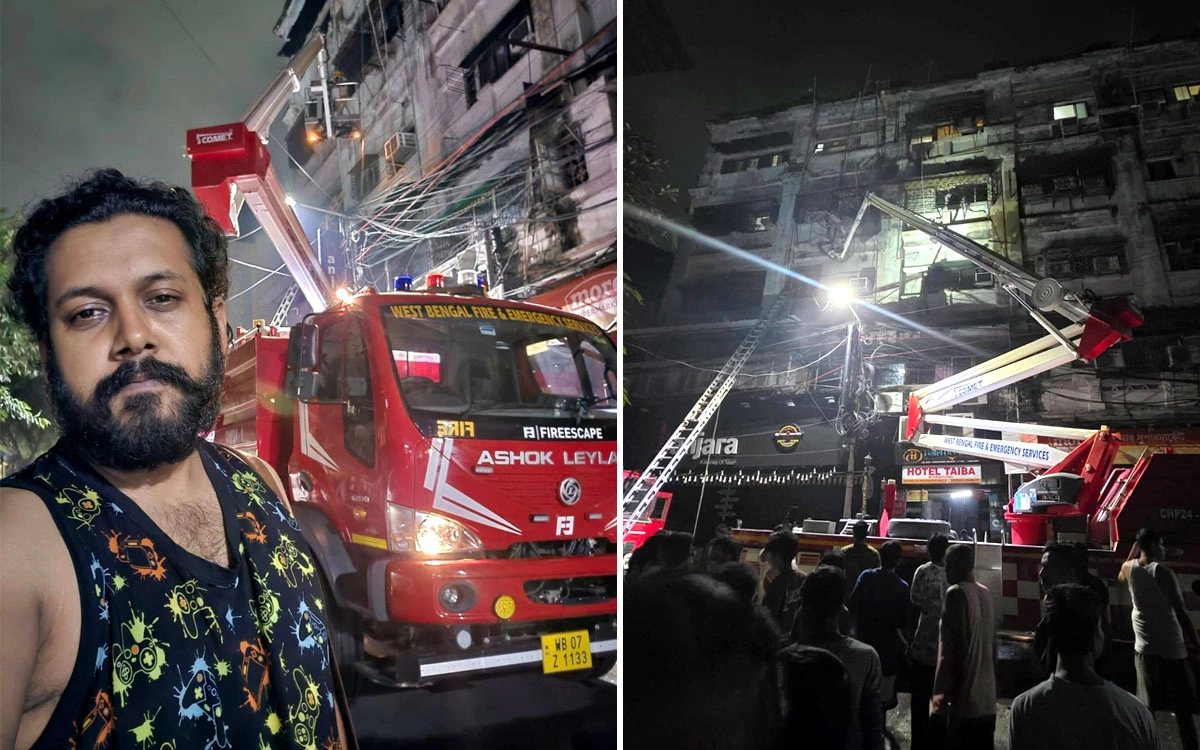 কলকাতায় আগুনে সপরিবারে প্রাণে বাঁচলেন শেরপুরের অসিম কুন্ডু