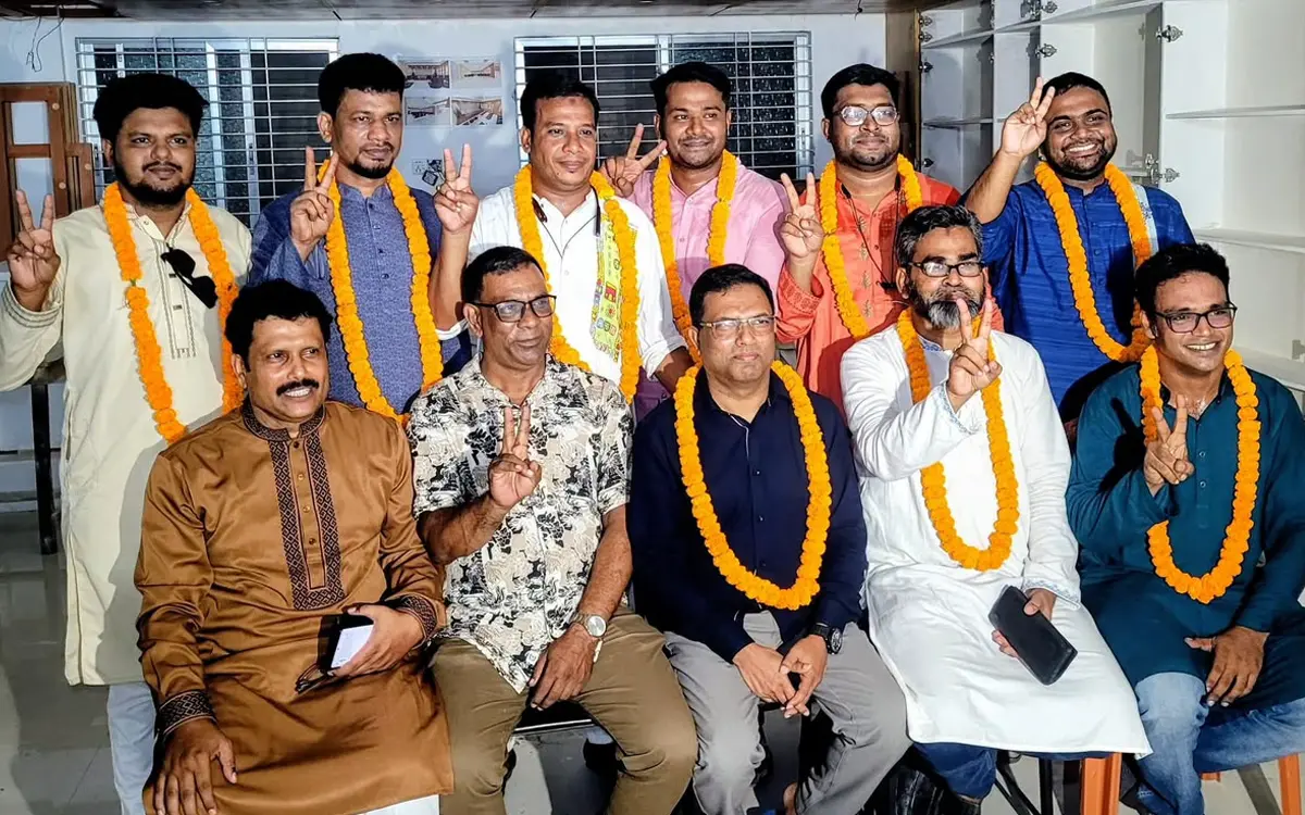 বগুড়া টিভি রিপোর্টার্স ইউনিটির নবনির্বাচিত কমিটি