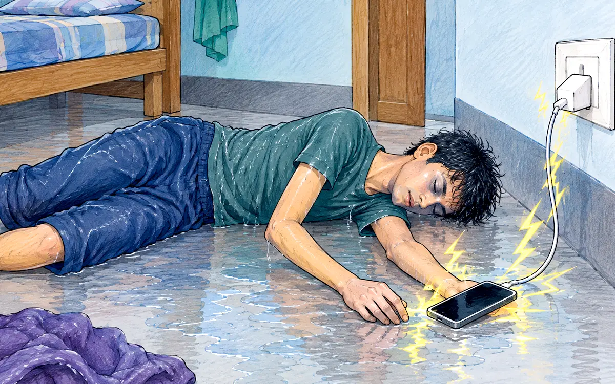 কেশবপুরে ভেজা গায়ে মোবাইল চার্জ দিতে গিয়ে যুবকের মৃত্যু