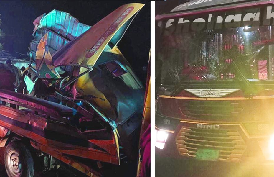ফরিদপুরের ভাঙ্গায় বাস-লেগুনা মুখোমুখি সংঘর্ষে নিহত ৪