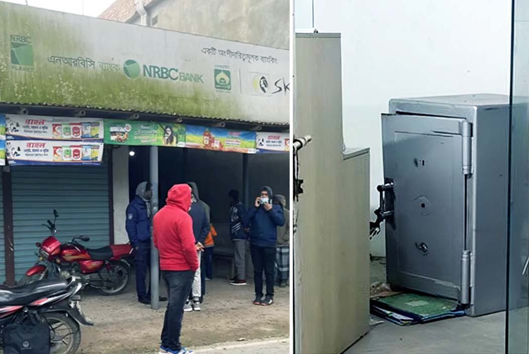 বগুড়ায় এনআরবিসি ব্যাংকের সিন্দুক কেটে টাকা চুরি