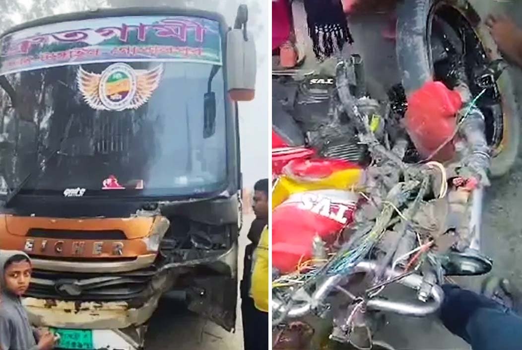 টাঙ্গাইলের গোপালপুরে বাস চাপায় মোটরসাইকেল আরোহী মা ও ছেলের মৃত্যু