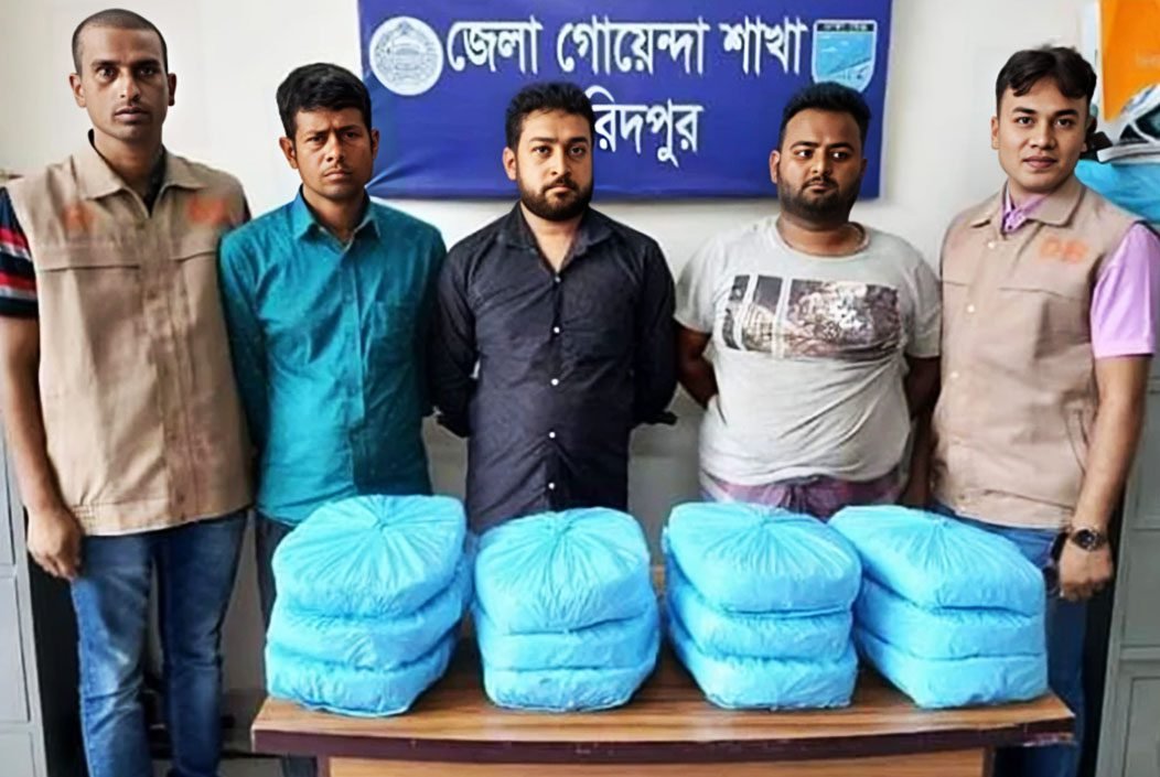 ফরিদপুরের সালথায় ১২ কেজি গাঁজাসহ ৩ মাদক ব্যবসায়ী গ্রেপ্তার