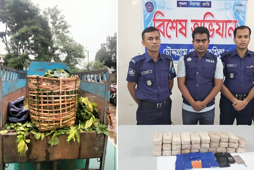 কুমিল্লার চৌদ্দগ্রামে পিকআপভ্যানে মিলল ৫৪ হাজার পিস ইয়াবা