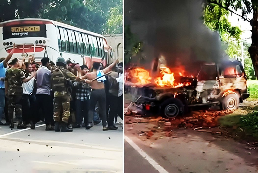 সেনাবাহিনীর গাড়িতে আগুন ও অস্ত্র লুটের ঘটনায় মামলা, আসামি ৩৩০৬