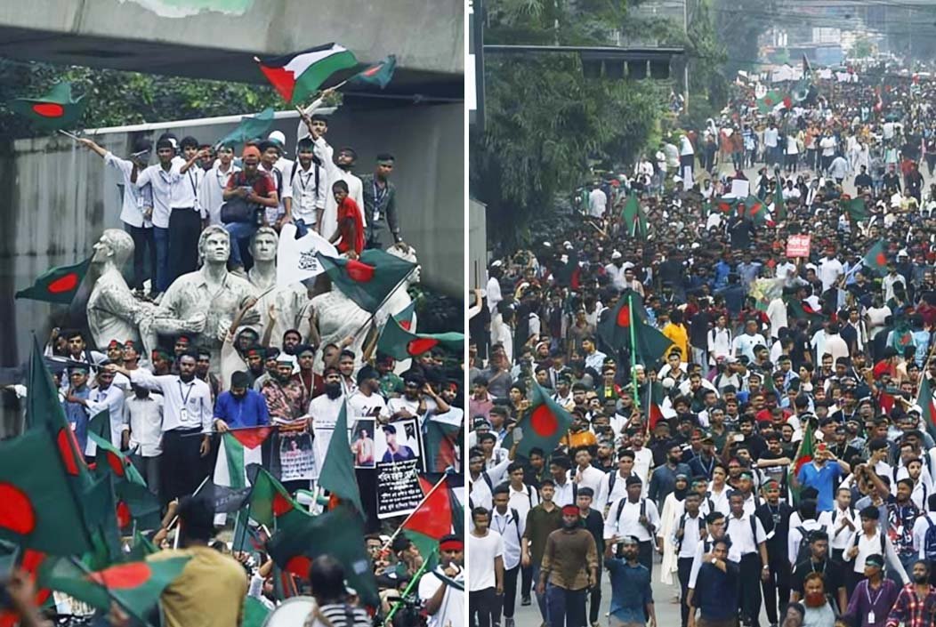 আন্দোলনে নিহতদের স্মরণে ঢাবিতে ‘শহীদী মার্চ’ কর্মসূচি পালন