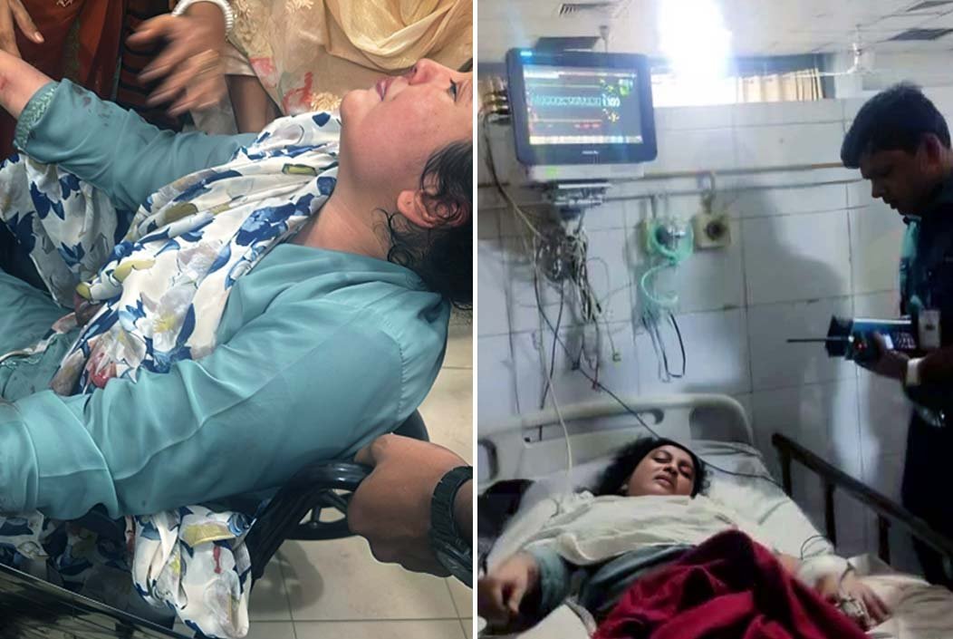 গাজীপুরে সোনালী ব্যাংকের দুই নারী কর্মকর্তাকে কুপিয়ে টাকা ছিনতাই
