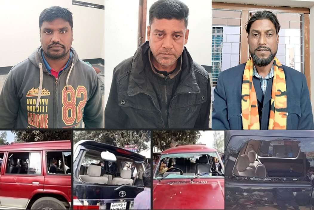 ধানের শীষের গাড়িবহরে হামলা, গ্রেফতার ৩
