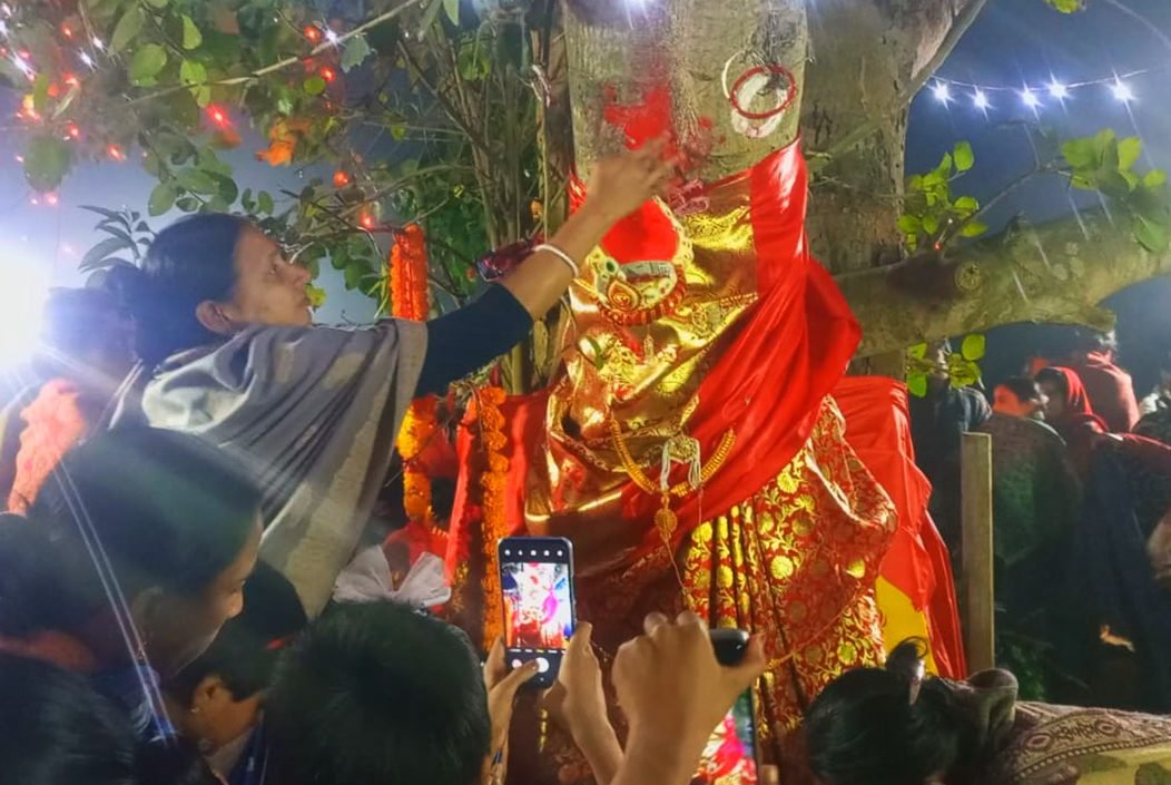 মৃত ব্যাক্তির ইচ্ছে পূরণে বট ও পাকুড় গাছের বিয়ে