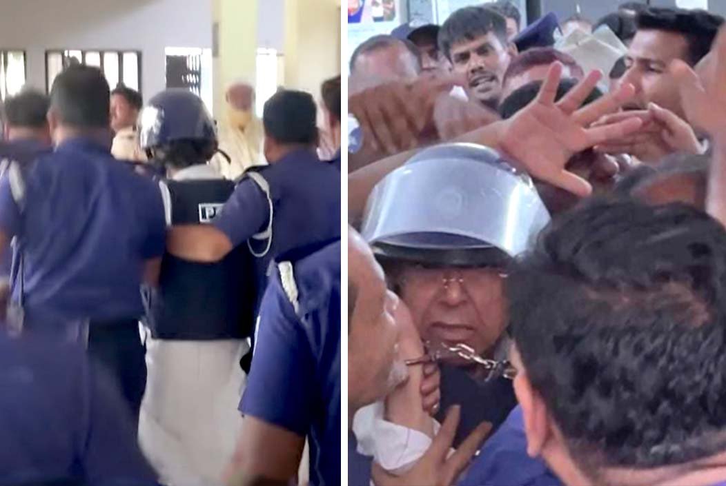 আদালত চত্বরে সাবেক মন্ত্রী আনিসুল হককে ঘিরে উত্তেজনা, চড়-থাপ্পড়-কিল-ঘুষি ও ধাওয়া