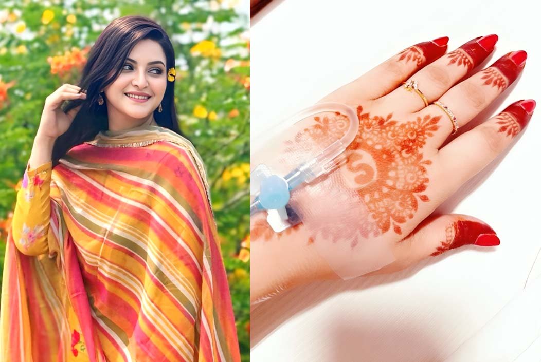 হাতে মেহেদি দিয়ে ‘এস’ লিখে কাকে ইঙ্গিত দিলেন পরীমণি?