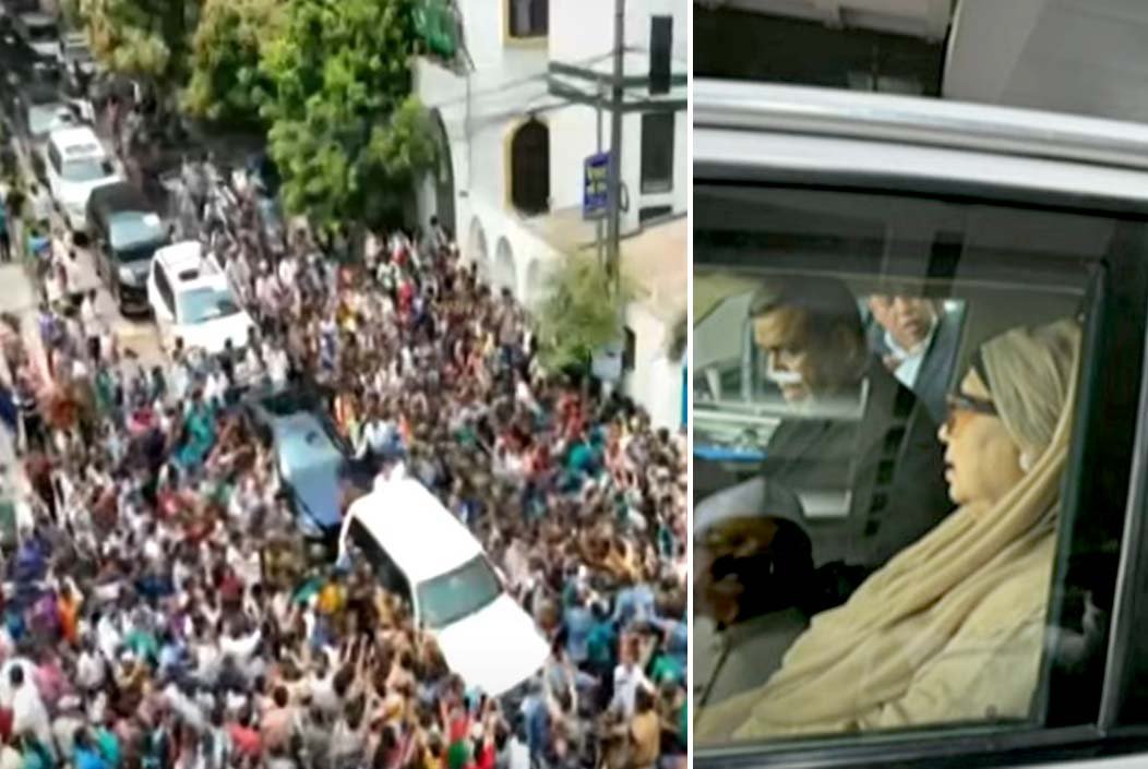 দেশে ফিরলেন খালেদা জিয়া, ফিরোজার পথে উচ্ছ্বাসে নেতাকর্মীরা