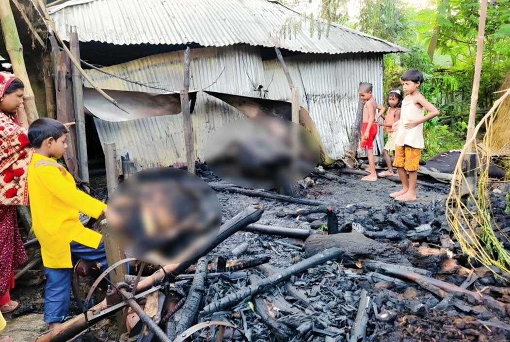 বগুড়ার শেরপুরে কয়েল থেকে ভয়াবহ আগুনে গরু-ছাগল পুড়ে ছাই!