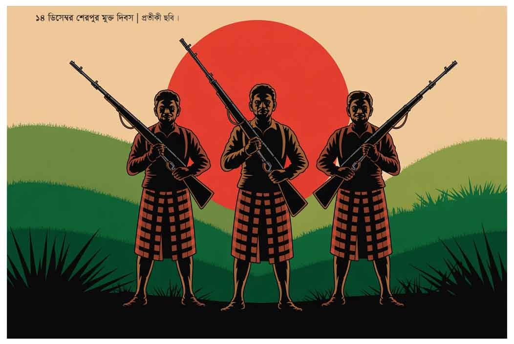 মুক্তিযোদ্ধাদের তুমুল লড়াইয়ে আজ মুক্ত হয় শেরপুর