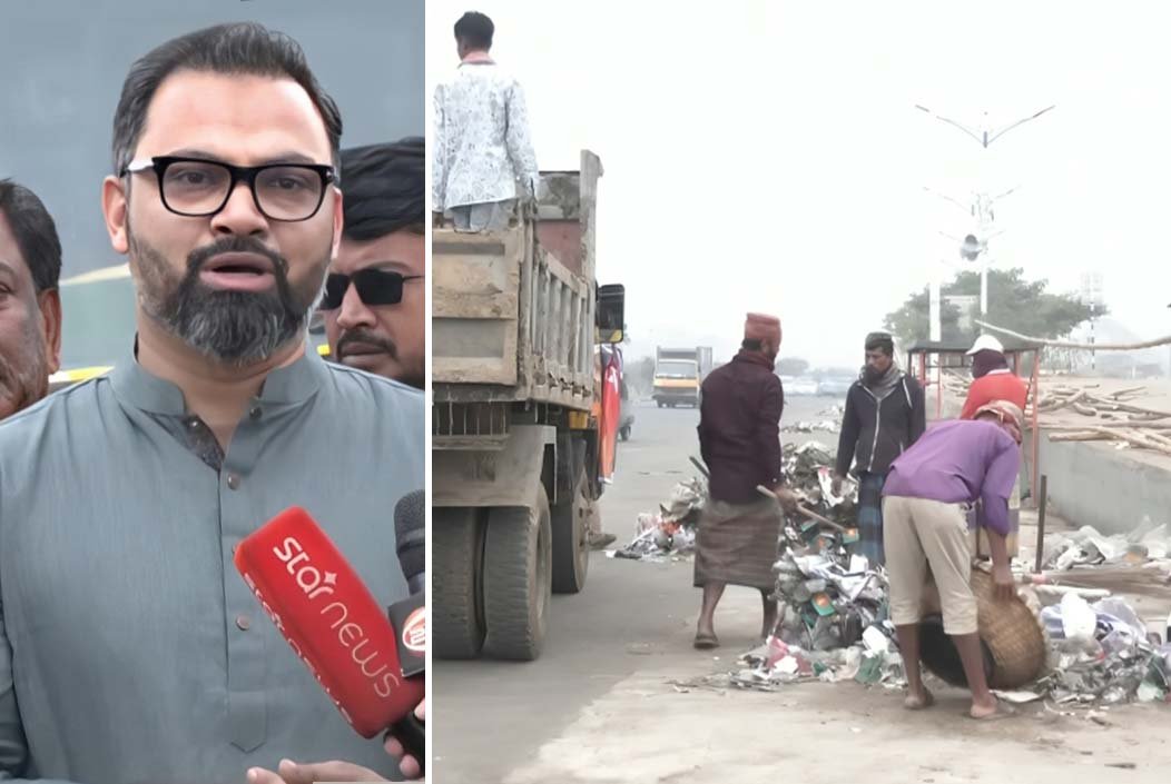 ৩০০ ফুট এলাকায় সমাবেশ-পরবর্তী বর্জ্য অপসারণে ঢাকা উত্তর বিএনপি