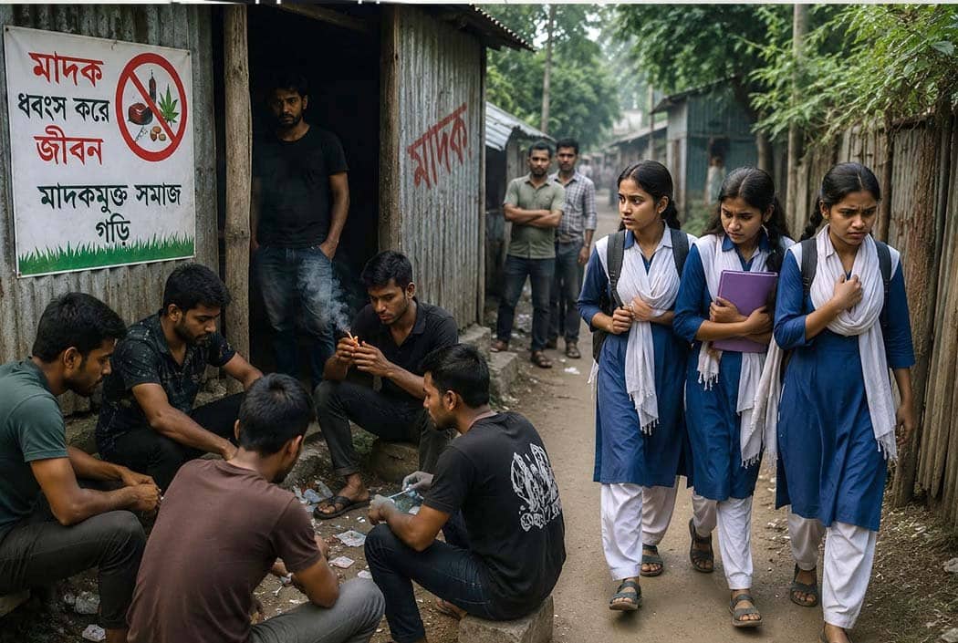 শেরপুরে মাদকের আখড়া উচ্ছেদের দাবি এলাকাবাসীর