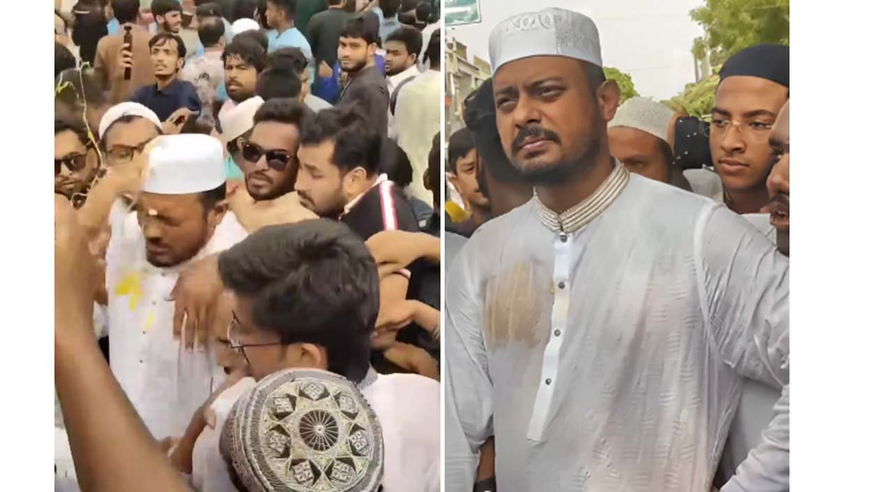 ঝিনাইদহে নাসীরুদ্দীন পাটওয়ারীর ওপর হামলা, ডিম নিক্ষেপ