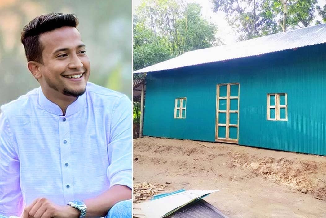 বন্যায় ক্ষতিগ্রস্তদের ঘর বানিয়ে দিচ্ছেন তাসরিফ খান