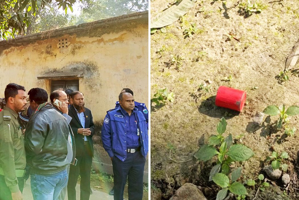 নওগাঁর মহাদেবপুরে নির্বাচন অফিসের সামনে থেকে ককটেল সদৃশ্য বস্তু উদ্ধার