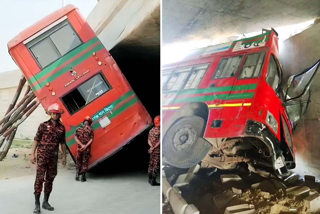 পূর্বাচলের আন্ডারপাসে বিআরটিসি বাসের ধাক্কায় ৩০ পিকনিক যাত্রী আহত