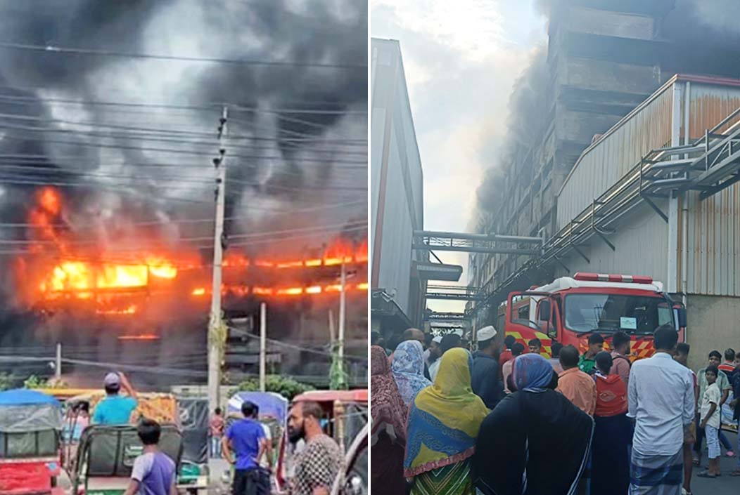 ৩২ ঘণ্টা পর নিয়ন্ত্রণে গাজী টায়ারসের আগুন, ভবন ধসের শঙ্কা