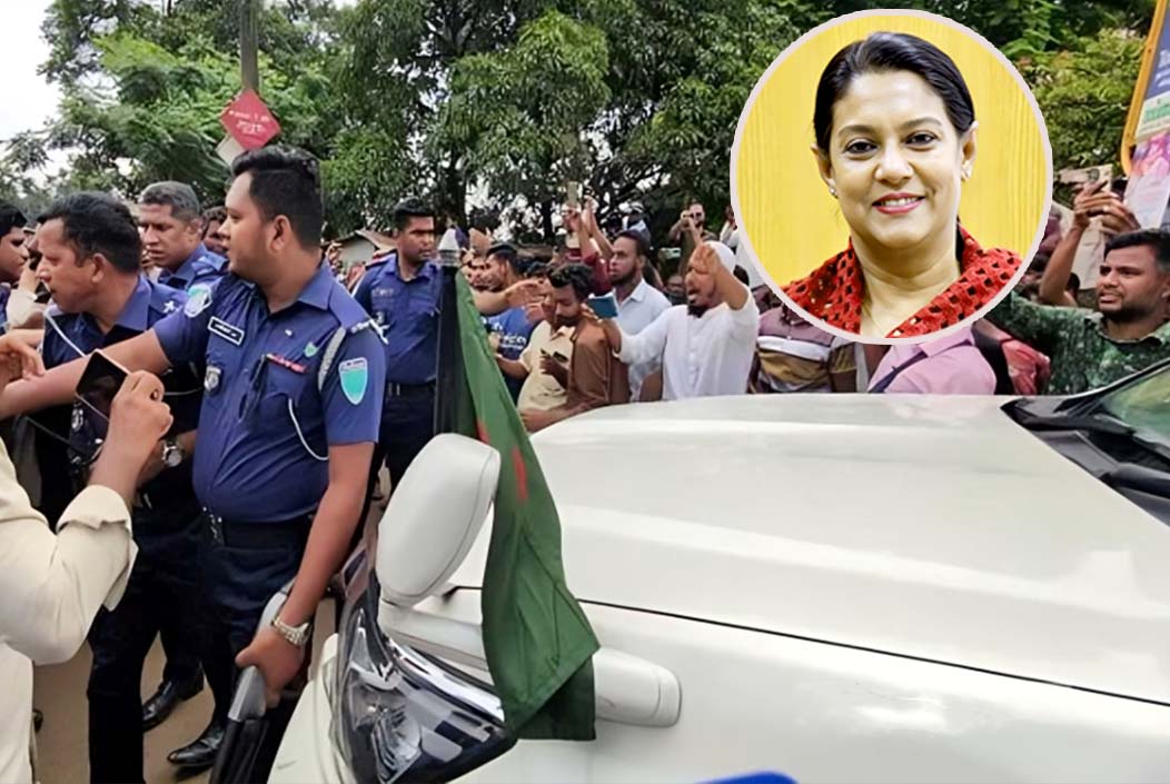 জাফলংয়ে উপদেষ্টাদের গাড়ি আটকে ‘ভুয়া ভুয়া’ স্লোগান