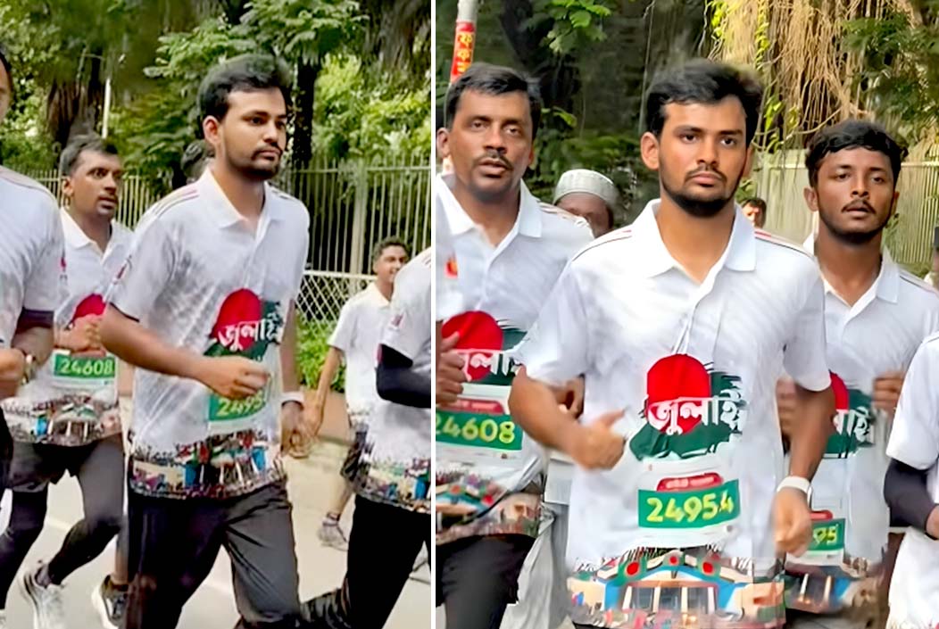 জুলাই অভ্যুত্থানের বর্ষপূর্তি উপলক্ষে ম্যারাথনে দৌড়ালেন আসিফ মাহমুদ