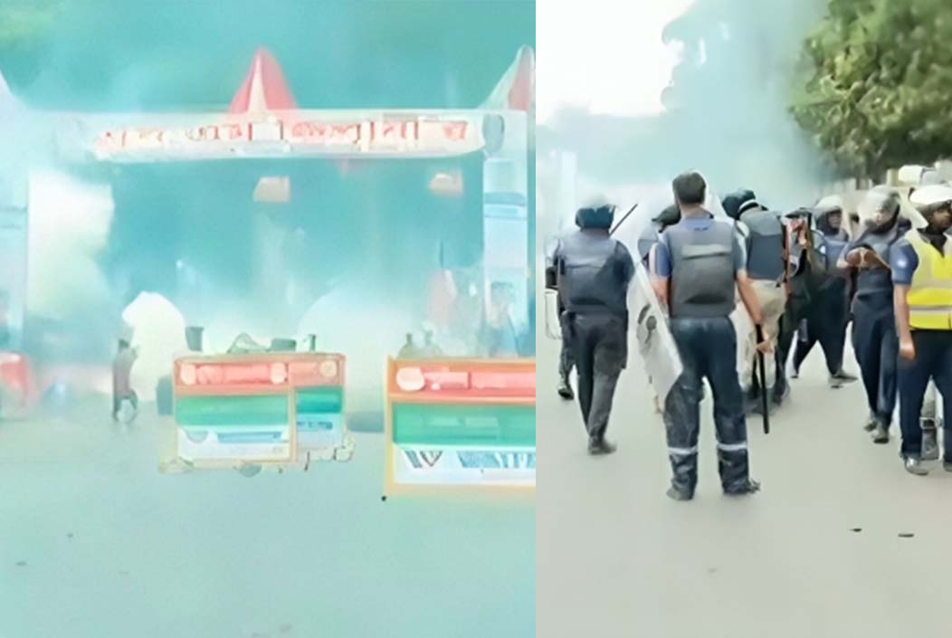 সমাবেশ শেষে ফেরার পথে এনসিপির গাড়িবহরে হামলা, এসপির কার্যালয়ে এনসিপি নেতারা