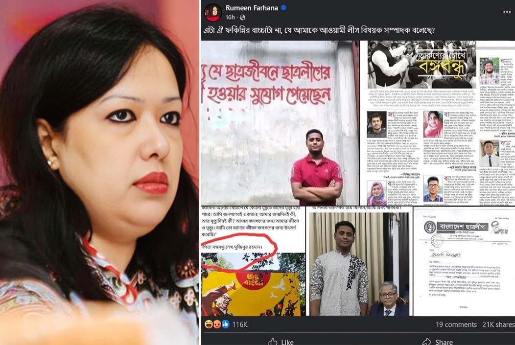 রুমিন ফারহানা হাসনাতকে আক্রমণ করে বললেন ‘ফকিন্নির বাচ্চা’