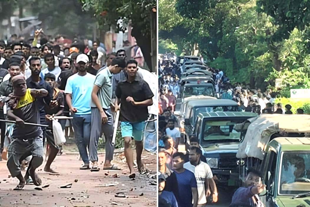 Students and locals clash at Tattagram University, Section 144 imposed Onnetion
