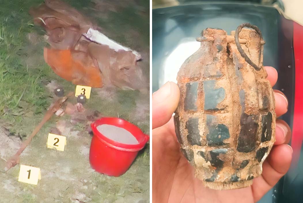 তিস্তা ক্যানেলে মাটি খুঁড়তেই বেরিয়ে এলো মাইন, গ্রেনেড ও রাইফেল