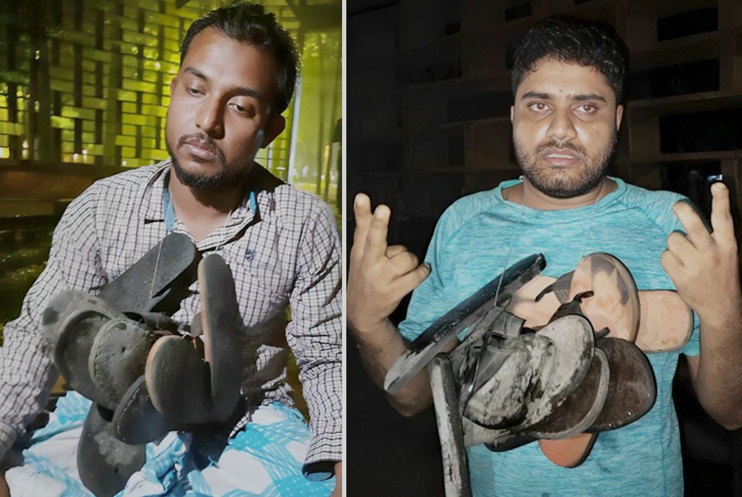 ছাত্রলীগের নেতাসহ দুজনকে জুতার মালা পরিয়ে পুলিশে সোপর্দ ছাত্রলীগের নেতাসহ দুজনকে জুতার মালা পরিয়ে পুলিশে সোপর্দ