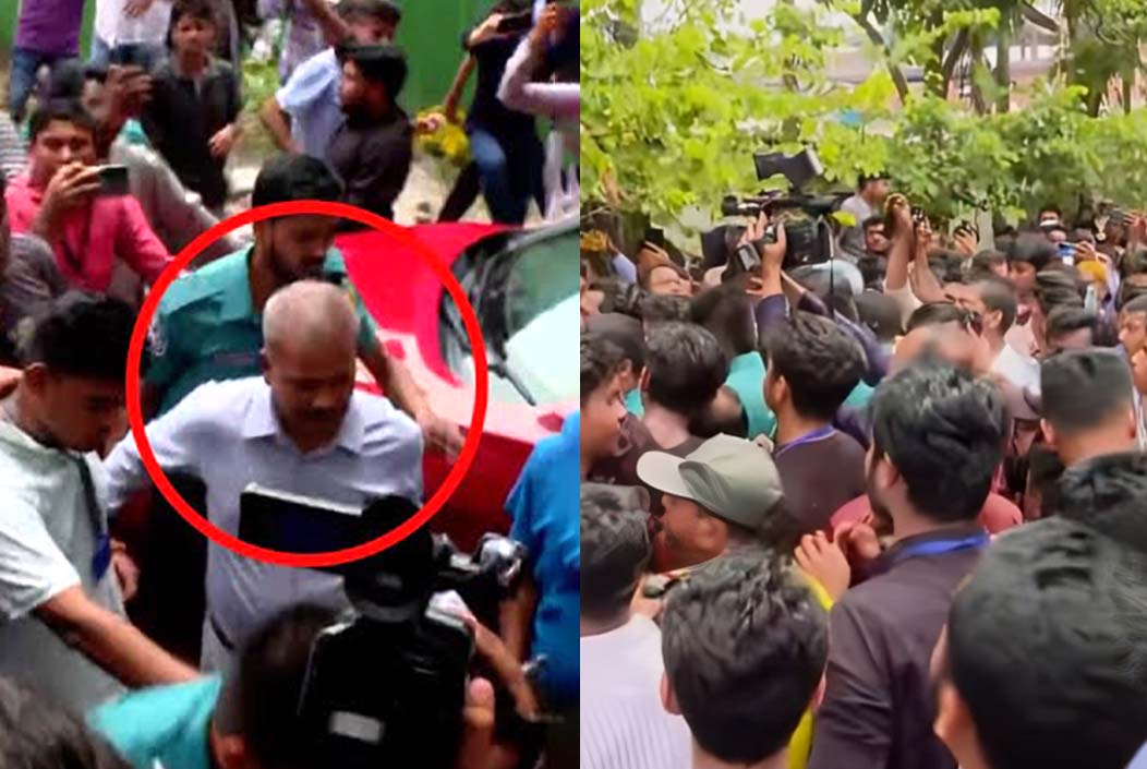 মাইলস্টোনে শিক্ষার্থীদের তোপের মুখে আইন উপদেষ্টা আসিফ নজরুল