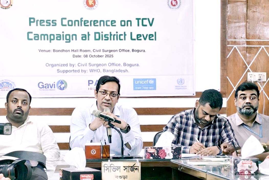 9.5 lakh children in Bogra to receive typhoid vaccine Onnetion