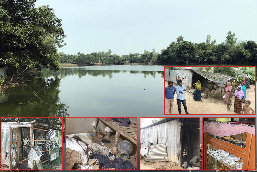 People living by the pond in Sherpur are facing cases, encroachments and night terrors Onnetion