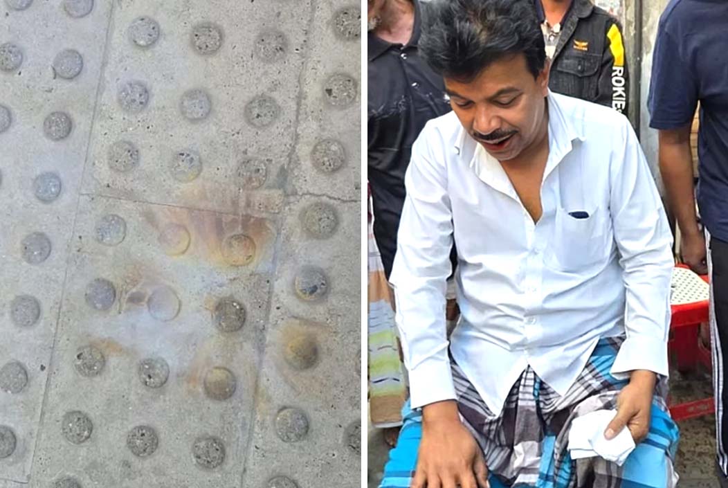 রাজধানীতে ককটেল বিস্ফোরণ, পথচারী আহত Cocktail explosion in the capital, pedestrian injured Onnetion