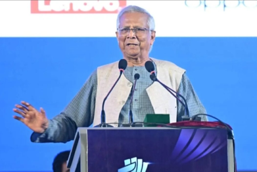 বুধবার ডিজিটাল ডিভাইস অ্যান্ড ইনোভেশন এক্সপো-২০২৬ এর উদ্বোধন করেন প্রধান উপদেষ্টা ড. মুহাম্মদ ইউনূস। ছবি: সংগৃহিত