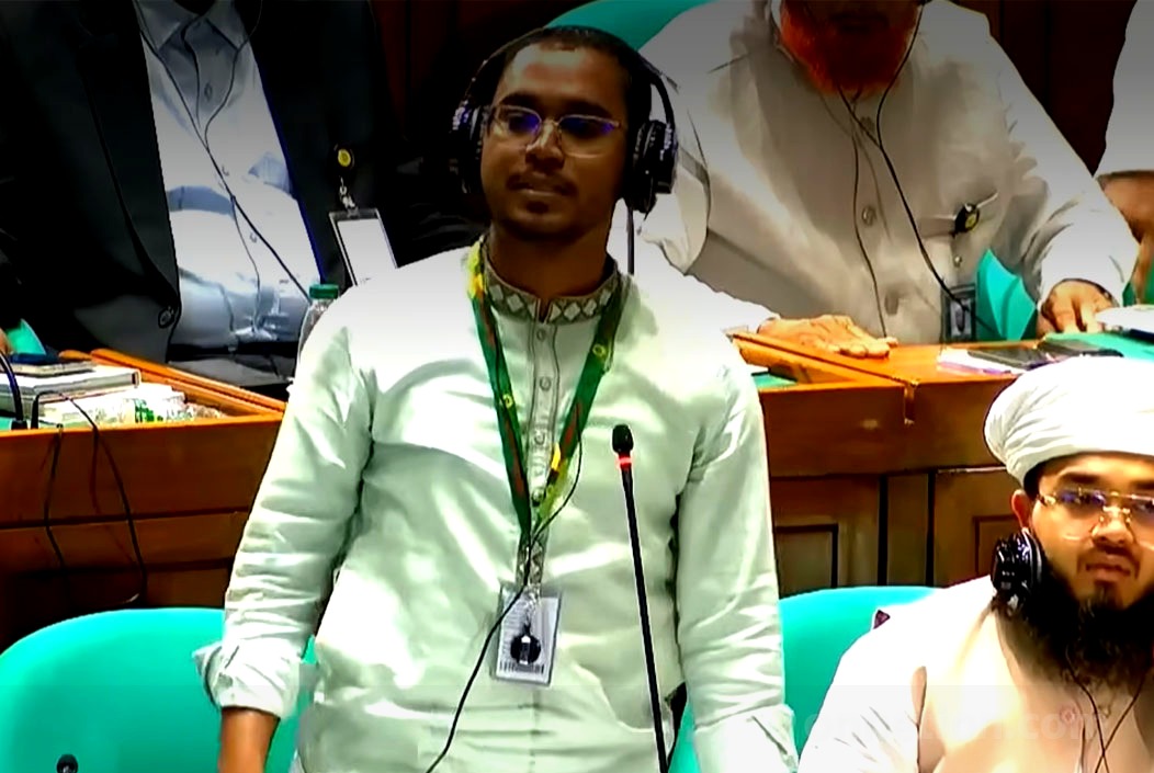 জাতীয় সংসদে রাষ্ট্রপতির ভাষণের ওপর আলোচনায় অংশ নিয়ে বক্তব্য রাখছেন আবদুল হান্নান মাসউদ। ছবি: ভিডিও থেকে।