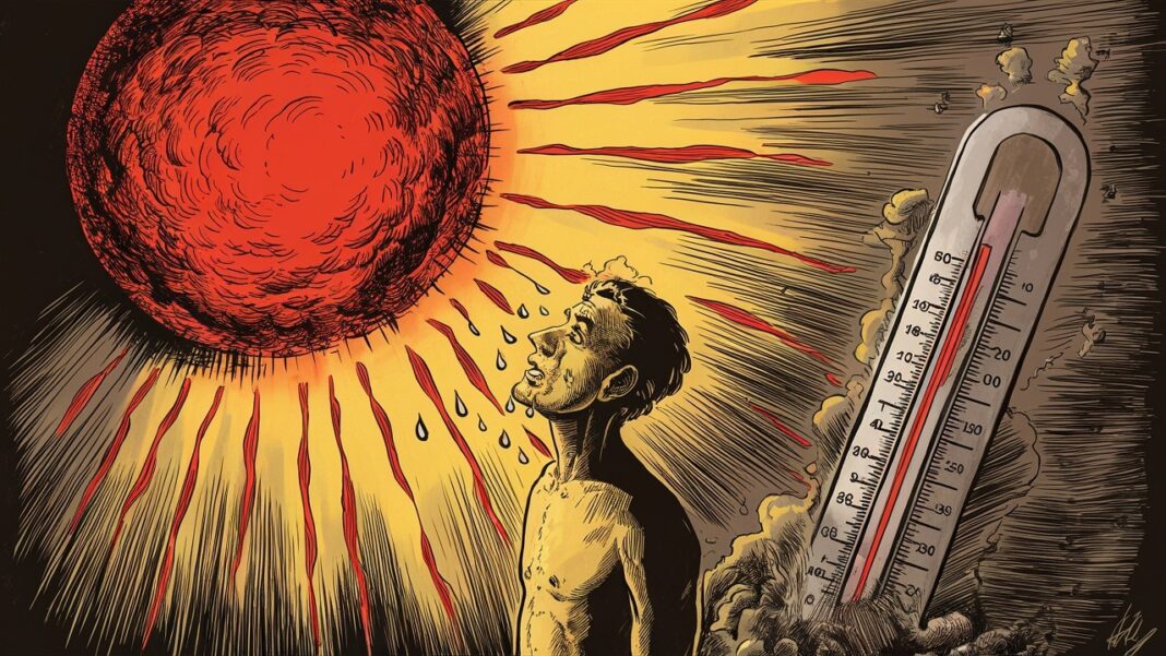 Rickshaw puller dies of heatstroke in intense heat in Bogra Onnetion