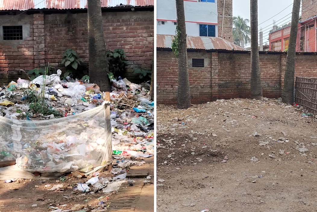 Sherpur College Mosque premises cleaned within 24 hours of news release Onnetion