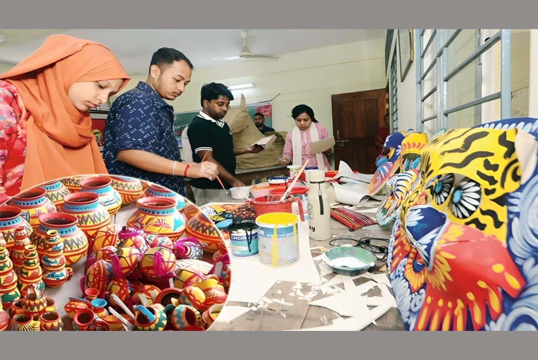 স্বাগত ১৪৩৩: বর্ষবরণে সাজ সাজ রব বগুড়ার সাংস্কৃতিক অঙ্গনে Welcome 1433 New Year's Eve in Bogra's cultural arena Onnetion