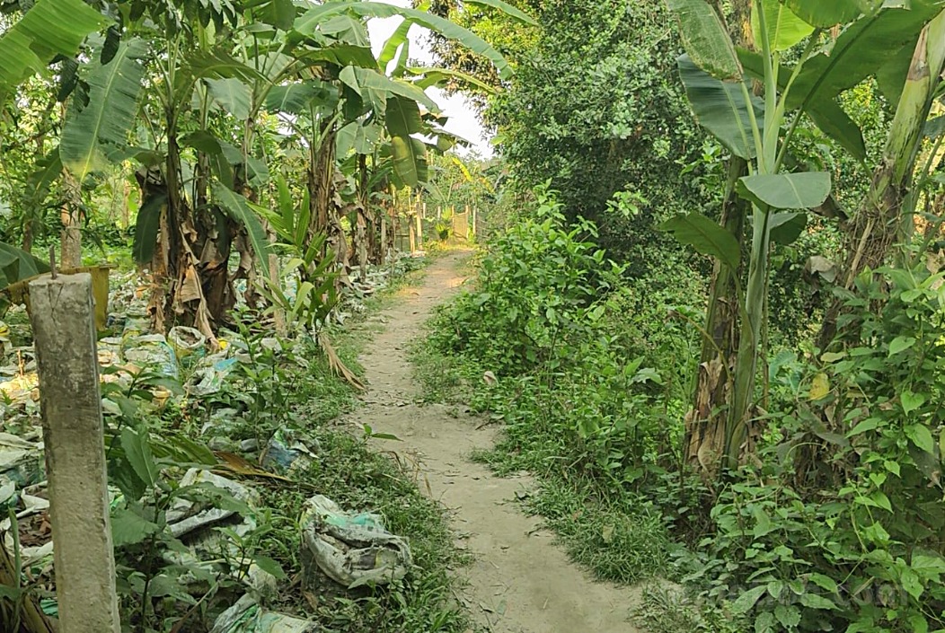 শেরপুরের কালিয়াকৈর চকগোলাম এলাকায় দখল হওয়া গ্রামের একমাত্র যাতায়াত পথ। ছবি: সংগৃহীত। শেরপুরের কালিয়াকৈর চকগোলাম এলাকায় দখল হওয়া গ্রামের একমাত্র যাতায়াত পথ। ছবি: সংগৃহীত।
